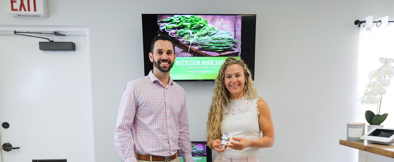 Dr. Juan and Dr. Jessica Caceres at Vitality Chiropractic