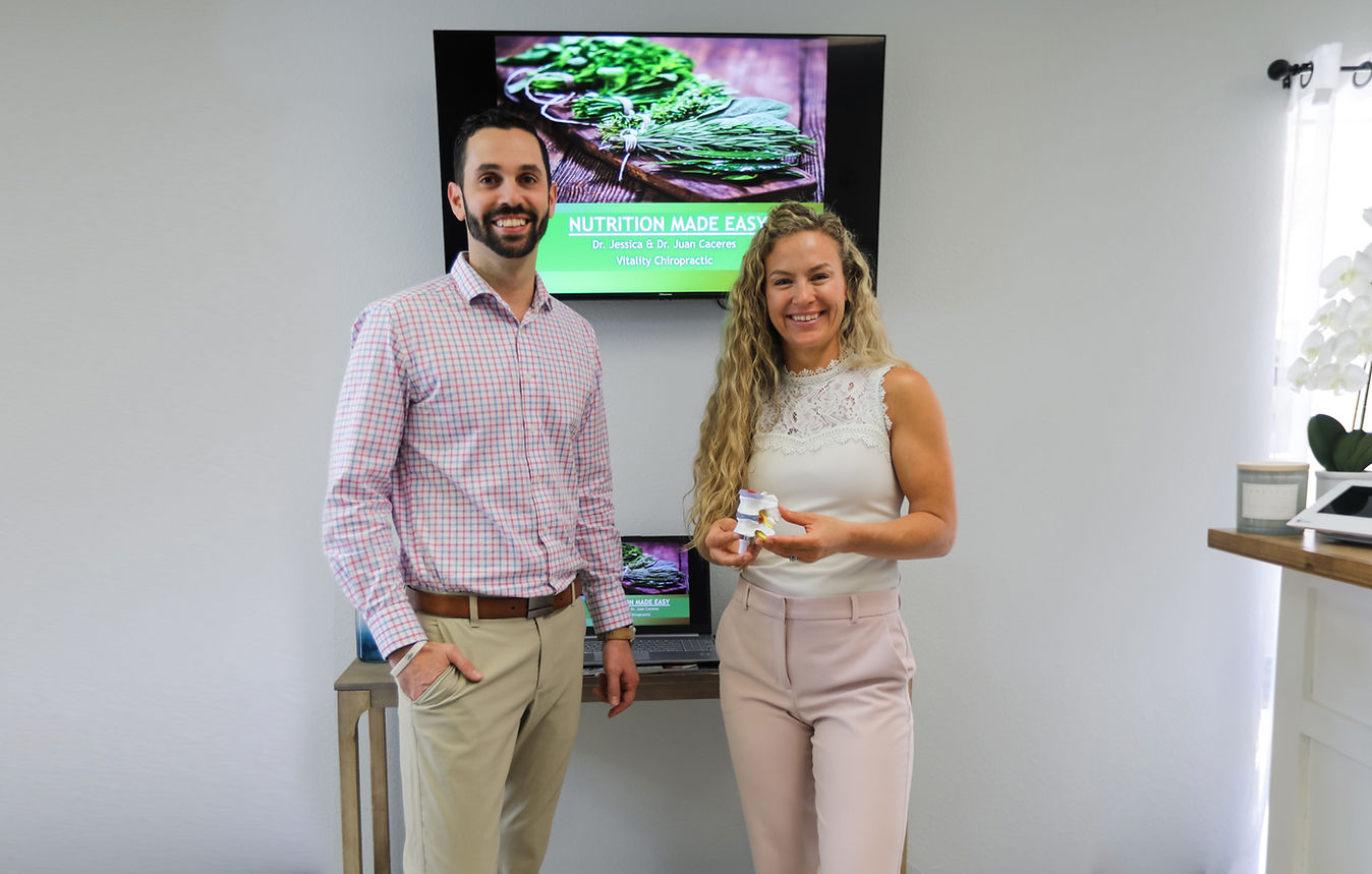 Dr. Juan and Dr. Jessica Caceres at Vitality Chiropractic