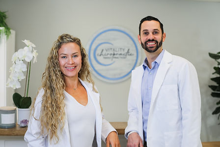 Dr. Juan and Dr. Jessica Caceres at Vitality Chiropractic